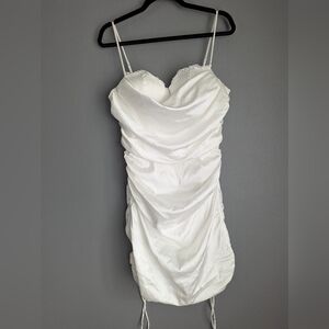 Women's Fashion Nova White Dress With Stretch Throughout Size XL.